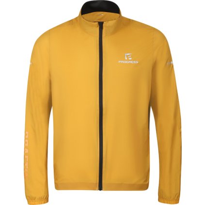 Pánská cyklistická větrovka PROGRESS Draftin písková/černá (Velikost M)