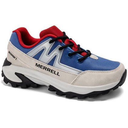 Dětské vycházkové boty MERRELL MK268378 moab speed 2 FST WP blue/red (Velikost 27)