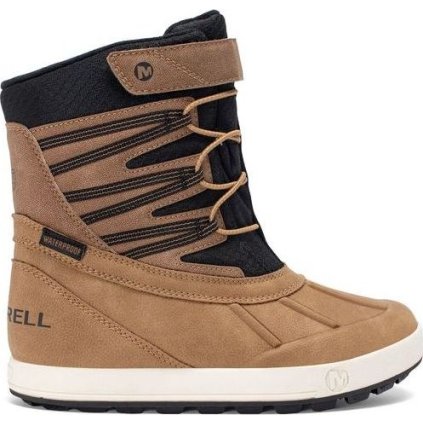 Dětské zimní boty MERRELL MK268433 snow bank 5.0 WP wheat/black (Velikost 27)