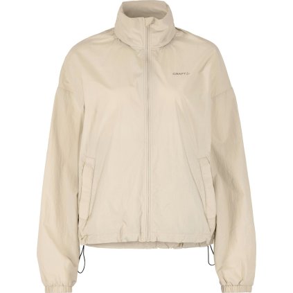 Dámská lehká běžecká bunda CRAFT Hypervent Oversized Wind - béžová (Velikost XS)