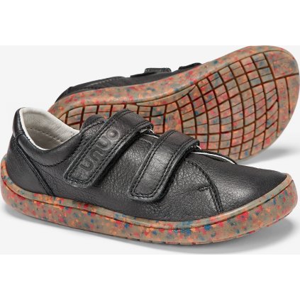 Dětské kožené barefoot boty UNUO, Černá (Velikost 27)