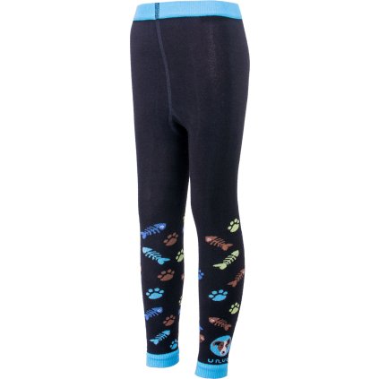 Dětské bambusové legíny UNUO pes tyrkysové (Bamboo leggings) (Velikost ponožky, punčocháče, legíny EU 92/98)