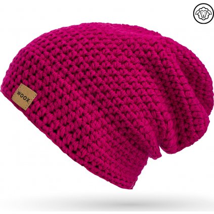 Čepice merino WOOX Meri Pink Beanie