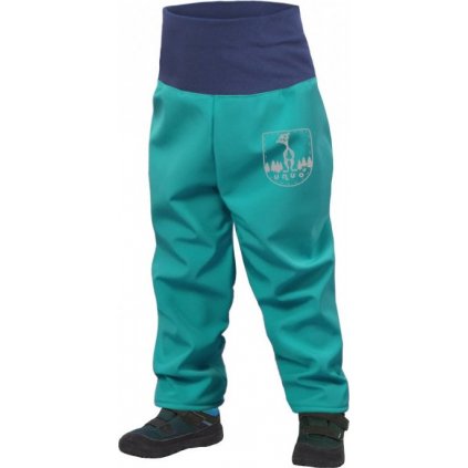 Batolecí softshellové kalhoty s fleecem UNUO Sv. smaragdová Evžen