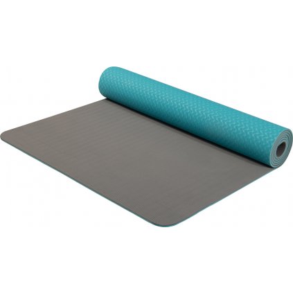 Yoga Mat YATE dvouvrstvá tyrkys/šedá