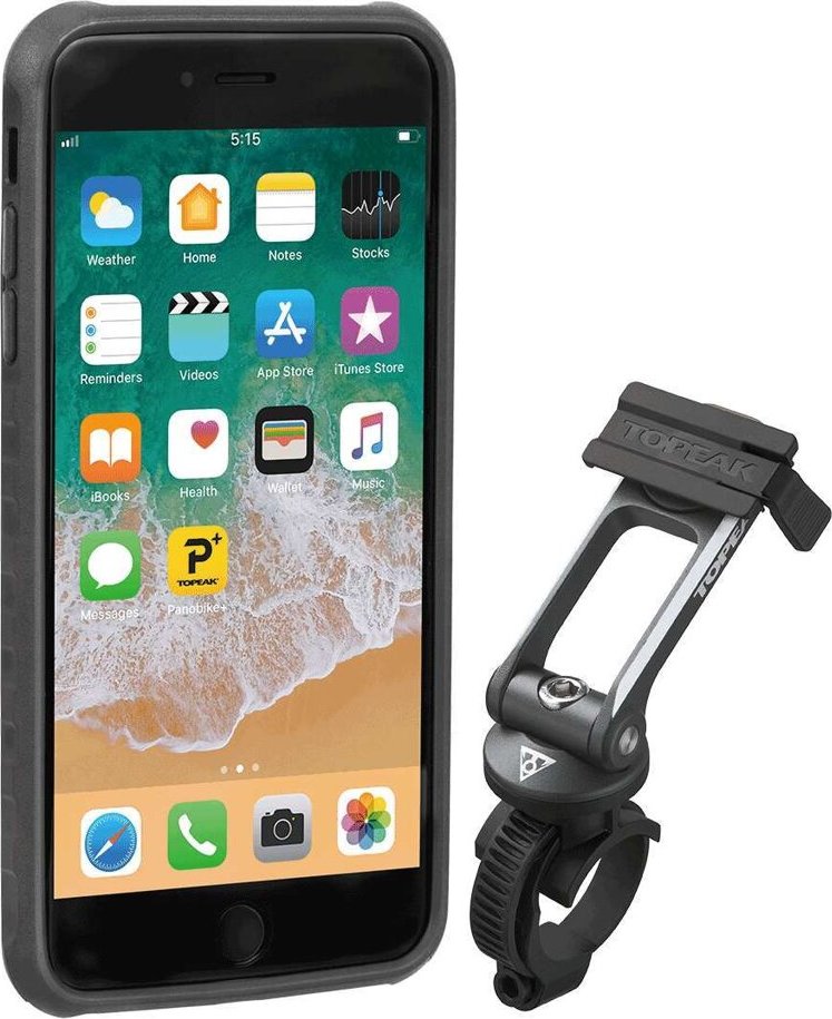 TOPEAK obal RIDECASE pro iPhone 6 Plus, 6s Plus, 7 Plus, 8 Plus černá/šedá 2019