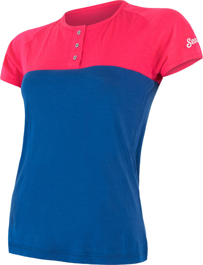 Dámské termo tričko SENSOR Merino air pt modrá/růžová Barva: růžová, Velikost: S