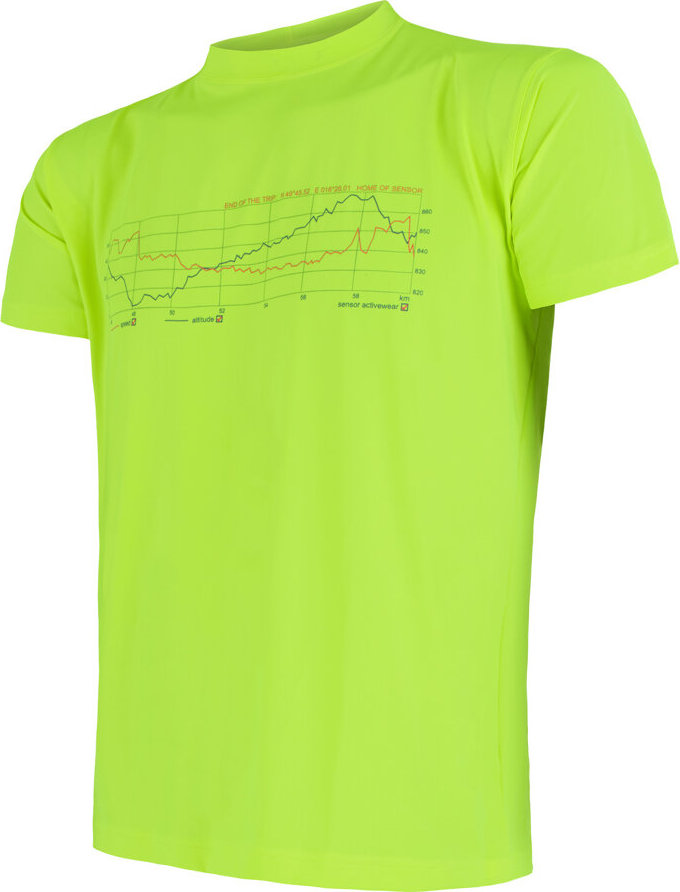 Pánské funkční tričko SENSOR Coolmax fresh pt track žlutá Velikost: S, Barva: žlutá