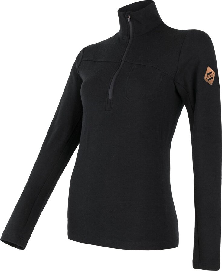 Dámské termo tričko SENSOR Merino extreme černá zip Velikost: XL, Barva: černá