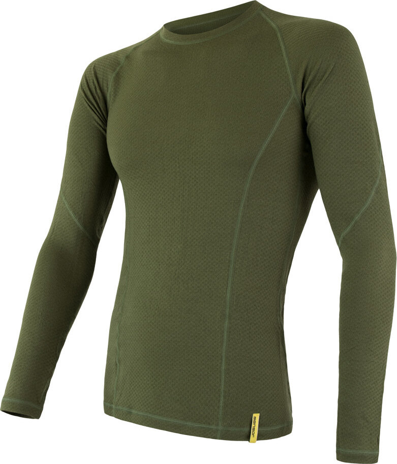 Pánské merino tričko SENSOR df zelená Barva: Zelená, Velikost: XXL