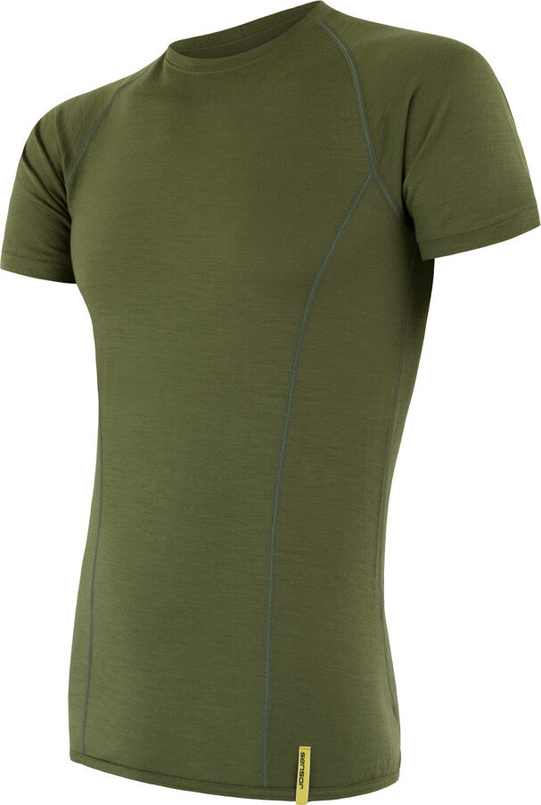 Pánské merino tričko SENSOR active zelená Velikost: XL, Barva: Zelená