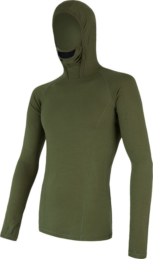 Pánské merino triko SENSOR Adam df zelená Barva: Zelená, Velikost: XXL
