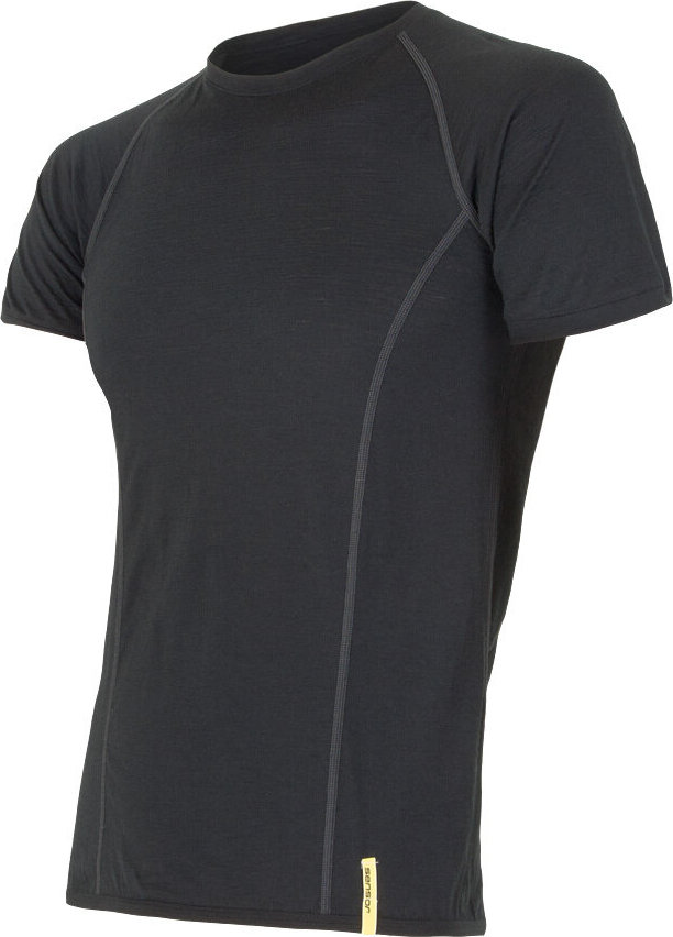 Pánské merino tričko SENSOR active černá Velikost: L, Barva: černá