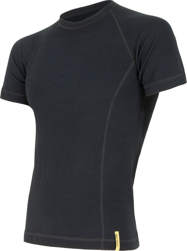 Pánské merino tričko SENSOR df černá Velikost: L, Barva: černá