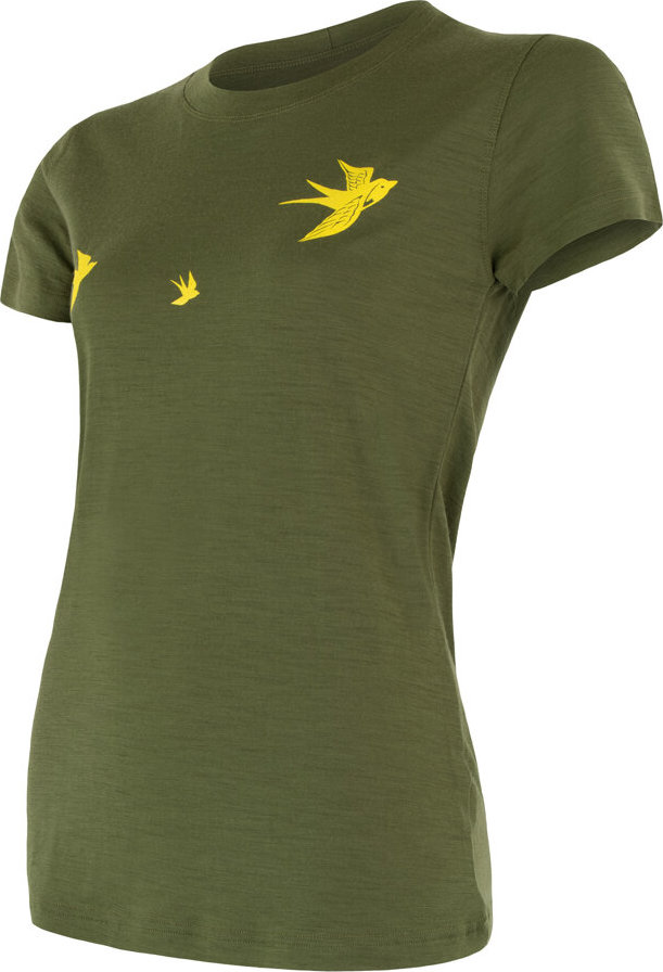 Dámské merino tričko SENSOR active pt swallow zelená Velikost: XL, Barva: Zelená