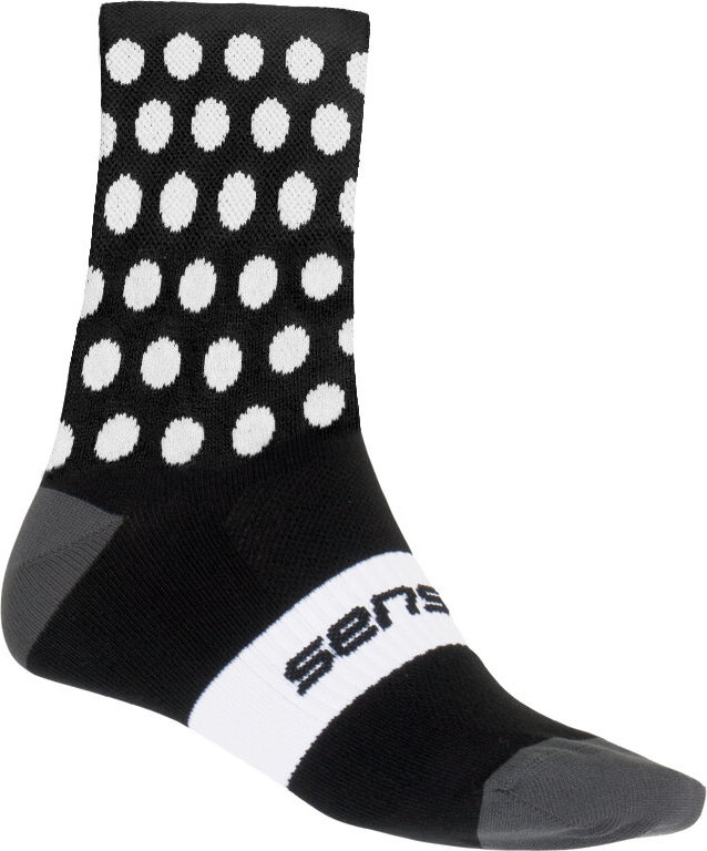 Ponožky SENSOR Dots černá/bílá Velikost: 6/8, Barva: Bílá