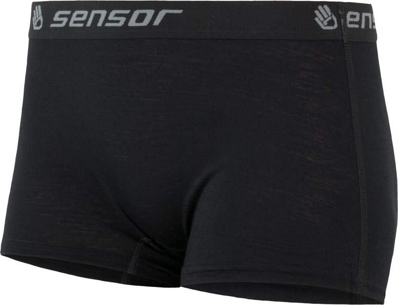Dámské kalhotky s nohavičkou SENSOR Merino active černá Velikost: M, Barva: černá