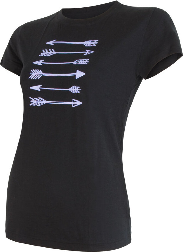 Dámské merino tričko SENSOR Merino active pt arrows černá Barva: černá, Velikost: S