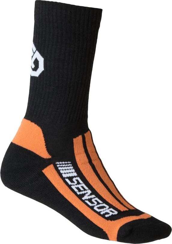 Ponožky SENSOR Treking merino černá/oranžová Velikost: 3/5, Barva: oranžová