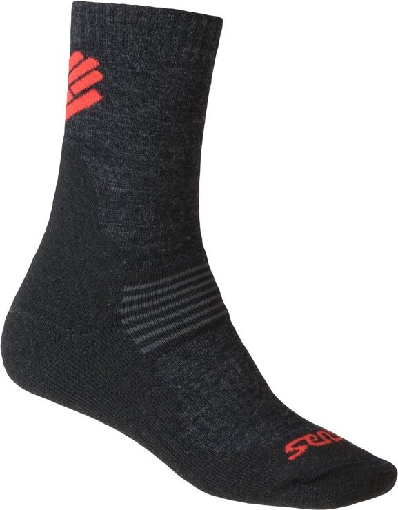 Ponožky SENSOR Expedition merino černá/červená Barva: černá, Velikost: 6/8