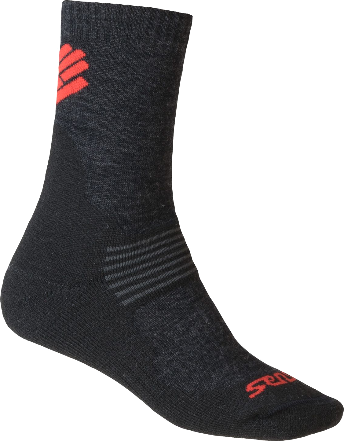 SENSOR PONOŽKY EXPEDITION MERINO černá/červená Velikost: L/43-46