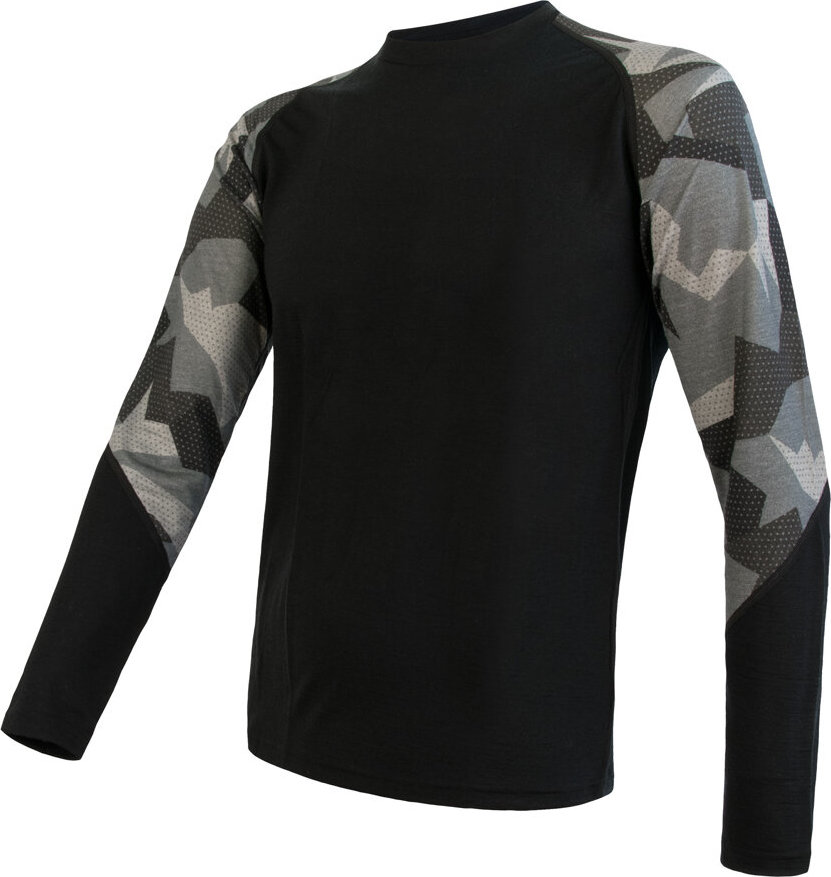 Pánské termo tričko SENSOR Merino impress černá Barva: černá, Velikost: XL