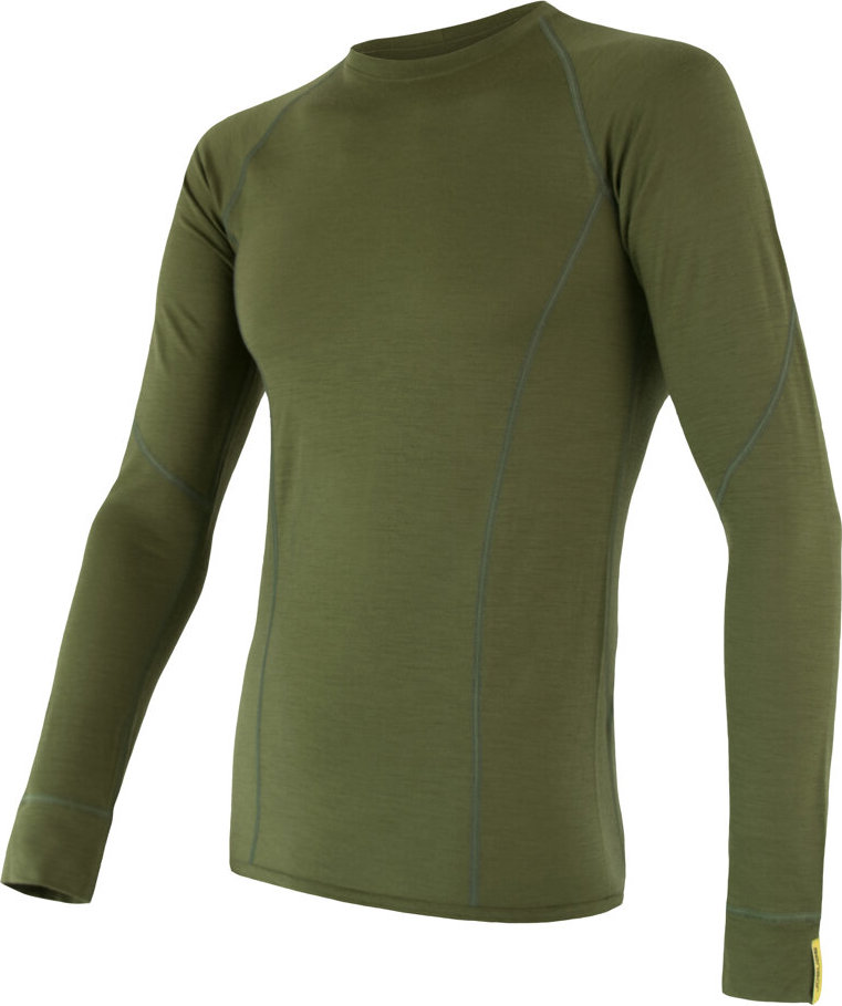 Pánské tričko SENSOR Merino active zelená Velikost: XXL, Barva: Zelená