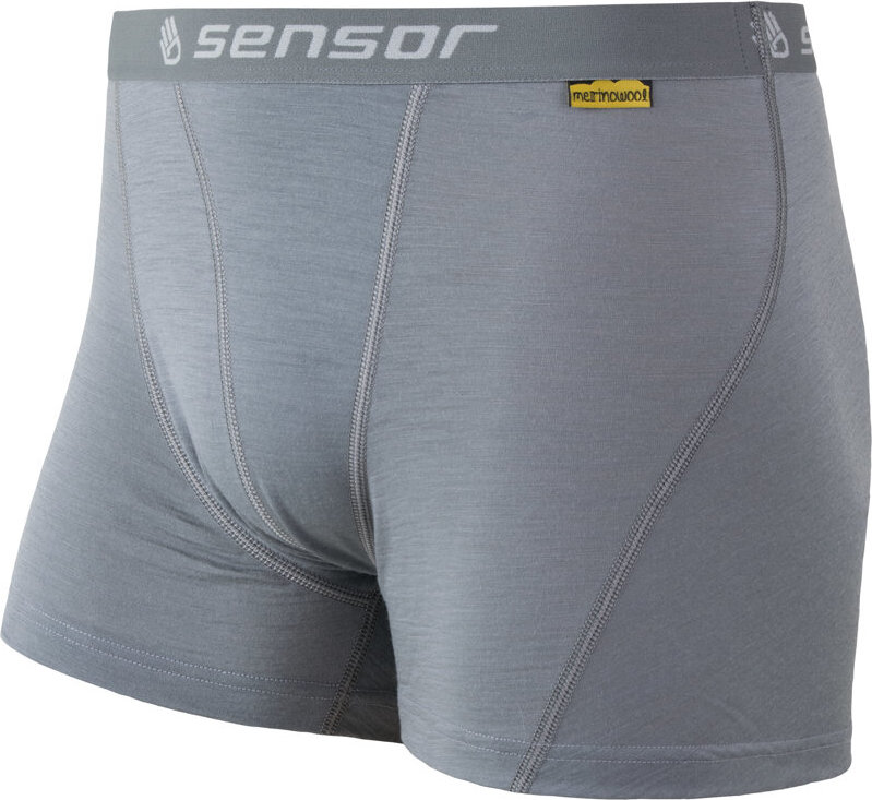 Pánské merino boxerky SENSOR active šedá Velikost: XL, Barva: šedá