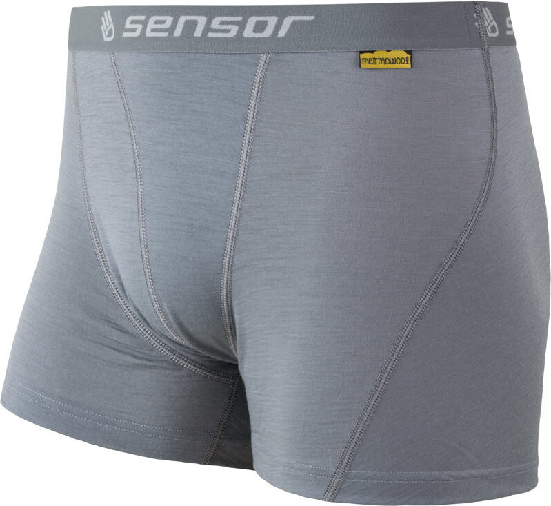 Pánské merino boxerky SENSOR active šedá Velikost: L, Barva: šedá