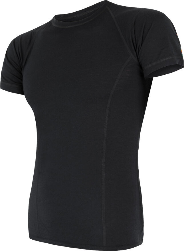 Pánské merino tričko SENSOR air černá Velikost: L, Barva: černá