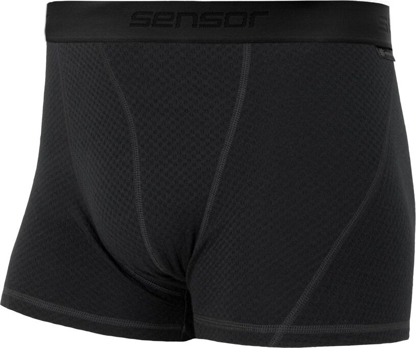 Pánské merino boxerky SENSOR df černá Velikost: XL, Barva: černá