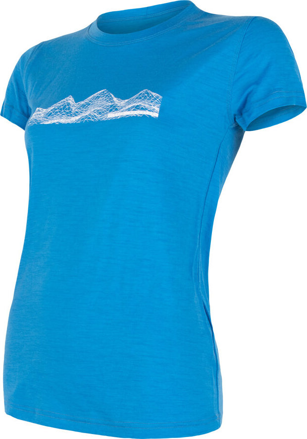 Dámské merino tričko SENSOR active pt mountains modrá Velikost: S, Barva: Modrá