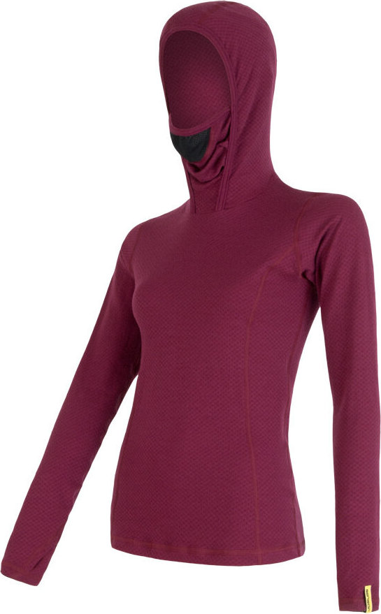 Dámské termo tričko s kapucí SENSOR Merino df fialová Velikost: XL, Barva: fialová