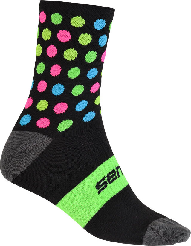 Ponožky SENSOR Dots černá/multi Velikost: 3/5, Barva: černá
