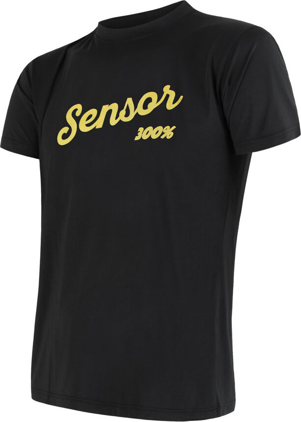 Pánské funkční tričko SENSOR Coolmax fresh pt logo černá Velikost: S, Barva: černá