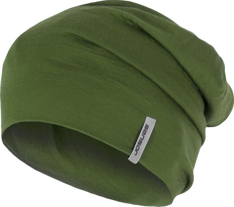 Čepice SENSOR Merino wool zelená Velikost: L, Barva: Zelená