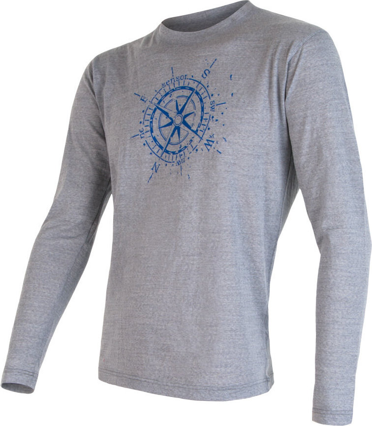 Pánské tričko SENSOR Merino active pt compass šedá Barva: šedá, Velikost: XXL