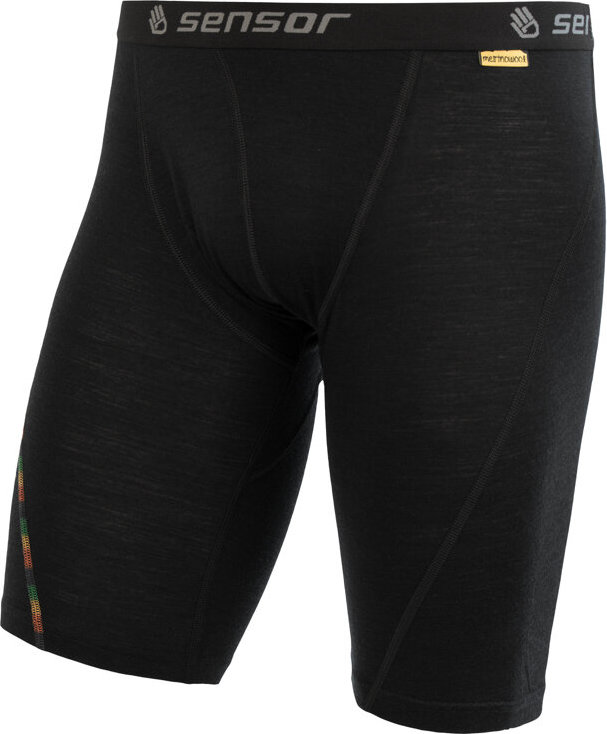 Pánské merino spodní prádlo s prodlouženými nohavičkami SENSOR air černá Velikost: S, Barva: černá