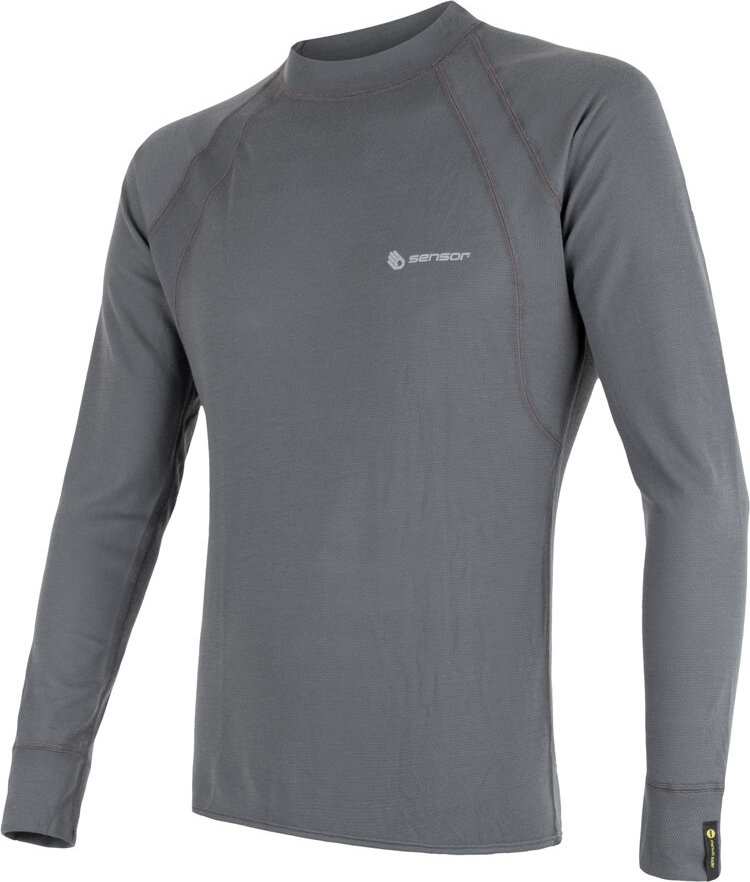 Pánské merino tričko SENSOR Double face šedá Barva: šedá, Velikost: S
