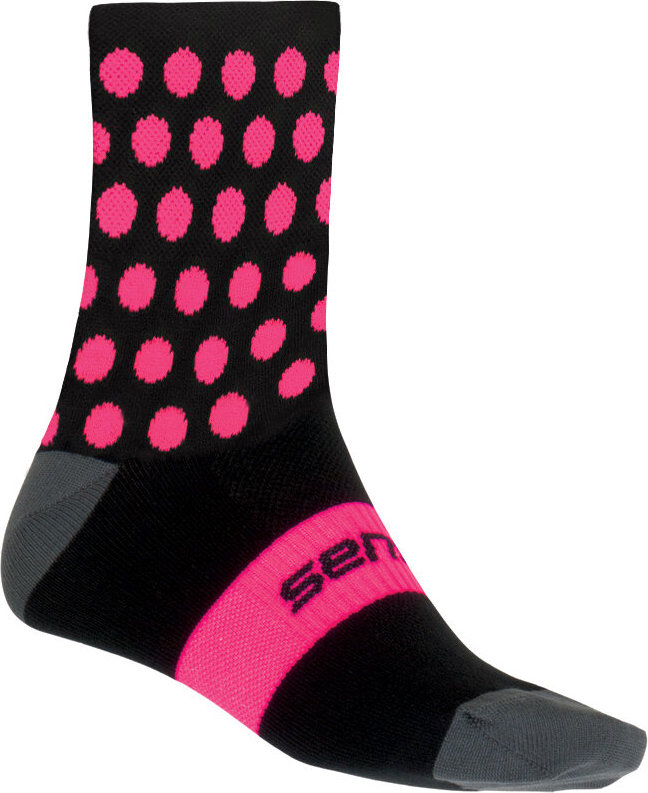 Ponožky SENSOR Dots černá/růžová Velikost: 3/5, Barva: růžová