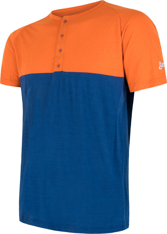 Pánské merino tričko SENSOR air pt oranžová/mnodrá Velikost: S, Barva: oranžová