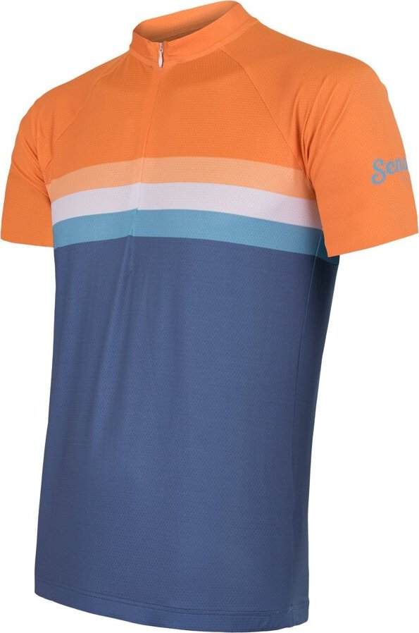 Pánský cyklodres SENSOR Summer stripe modrá Barva: Modrá, Velikost: L