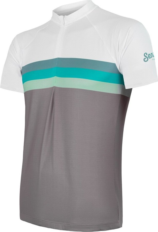 Pánský cyklodres SENSOR Summer stripe šedá Barva: šedá, Velikost: L