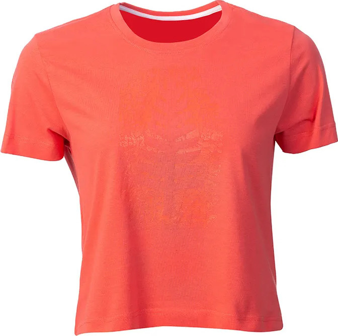 Dámské bavlněné triko O'STYLE Crop korálové Velikost: 38