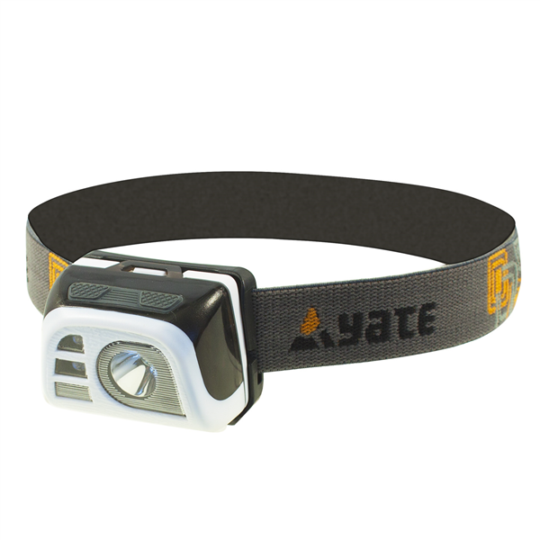 Čelová lampa YATE Vega bílá