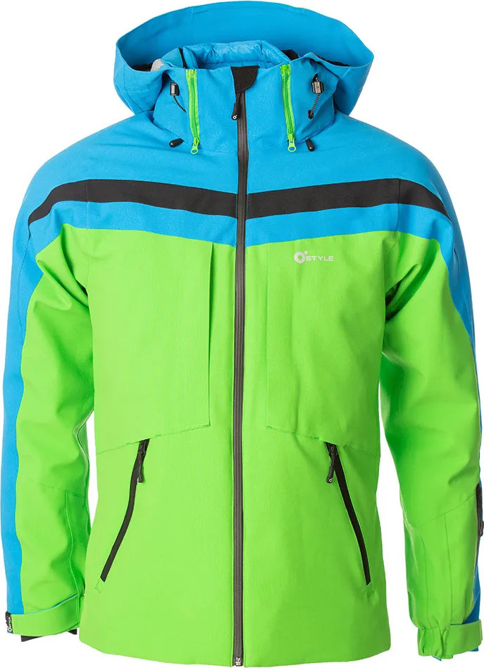 Pánská lyžařská bunda O'STYLE Cosmo II zelenomodrá Velikost: M