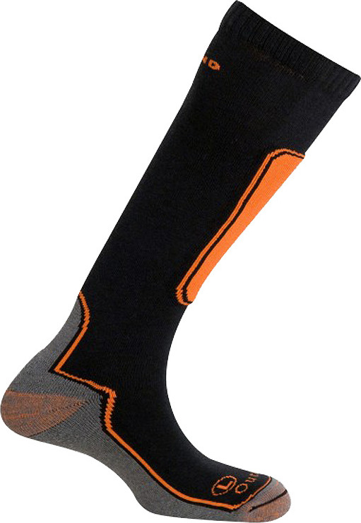 Lyžařské merino ponožky MUND Skiing Outlast oranžovo/černé