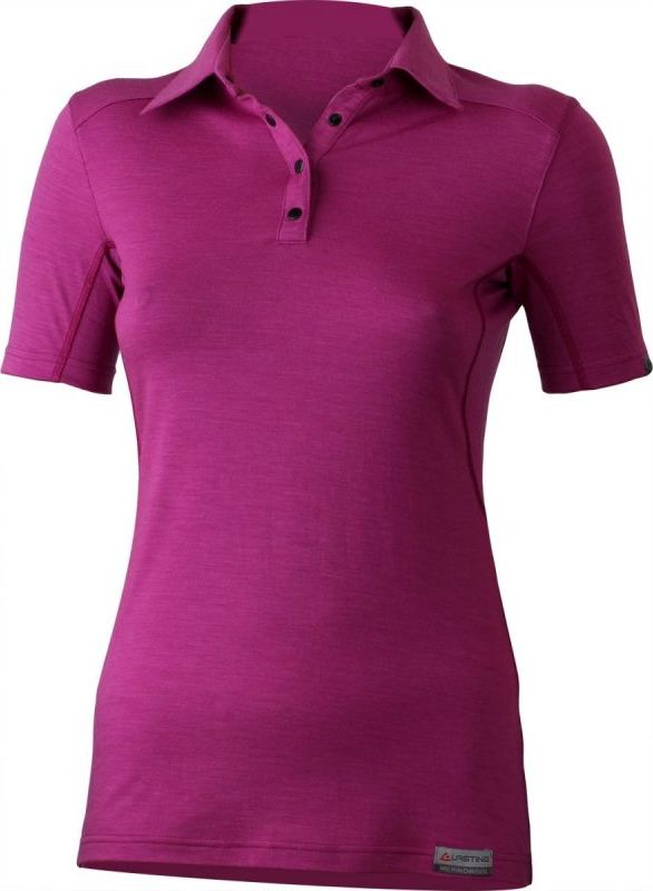 Dámská merino polo košile LASTING Alisa fialová Velikost: XL