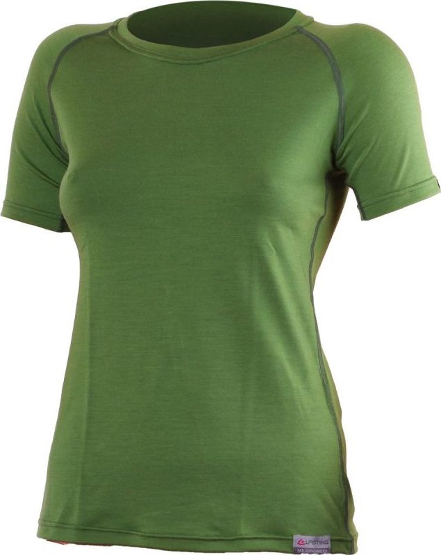 Dámské merino triko LASTING Alea zelená Velikost: XL