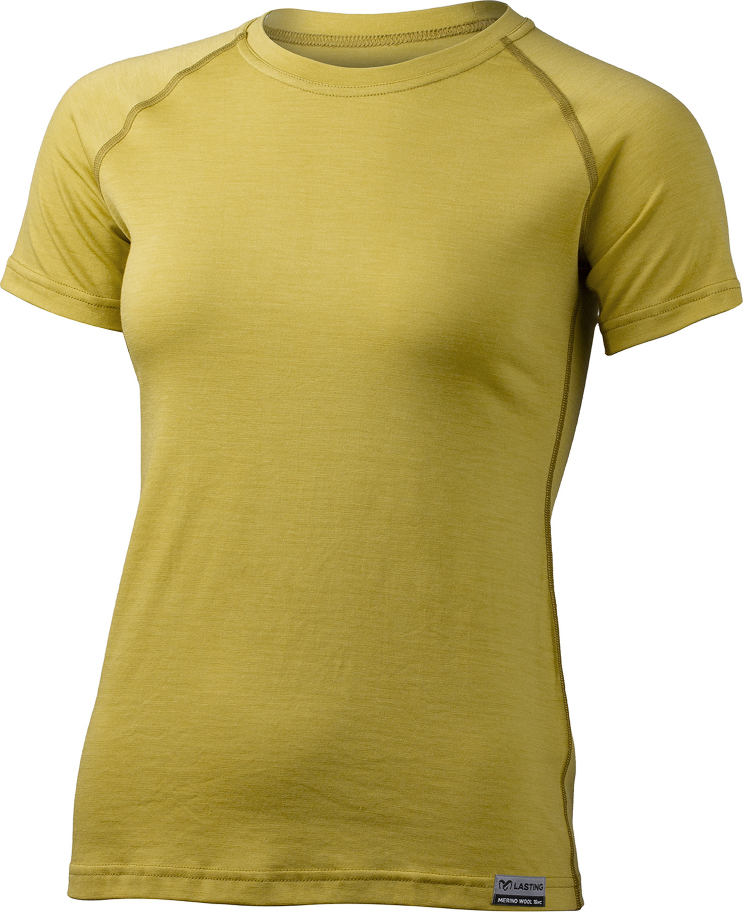 Dámské merino triko LASTING Alea hořčicová Velikost: XL